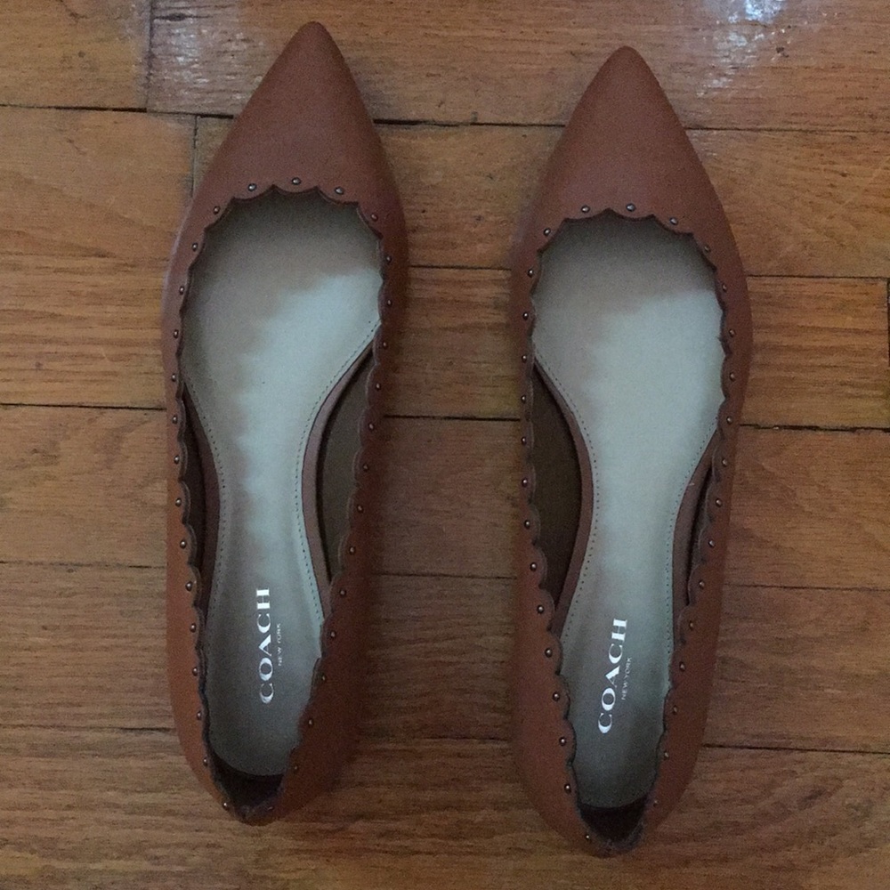 Coach leather flats